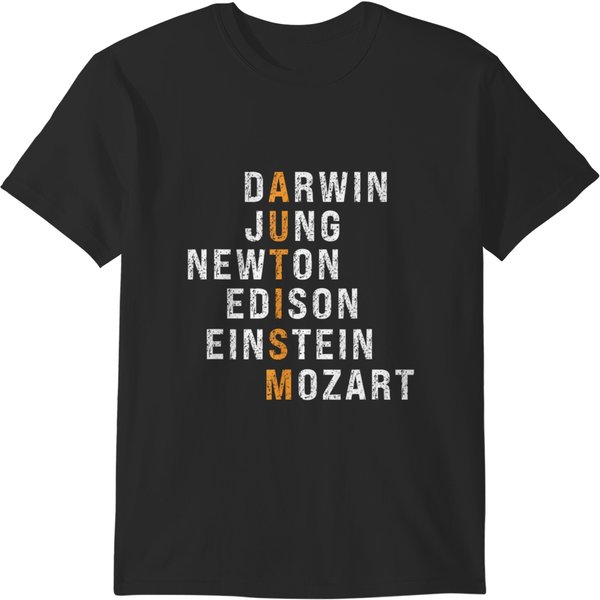 Autism Darwin Jung Newton Edison Einstein Newton Mozart T-Shirts-image