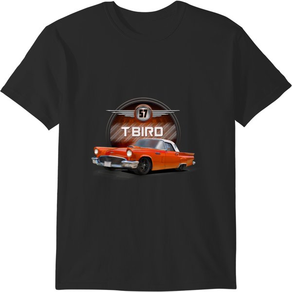 Thunderbird Car Newshirtthunderbird Car T Bird 1957 T-Shirts-image