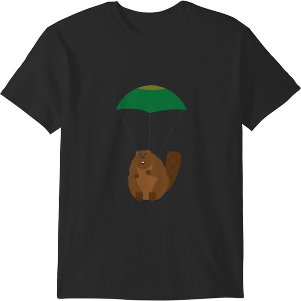 Parachuting Beaver T-Shirts-image