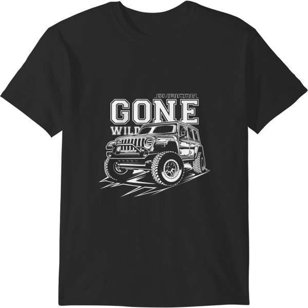 -Jeep-Wrangler-Jeep-Wrangler Rubicon (White Print) T-Shirts-image