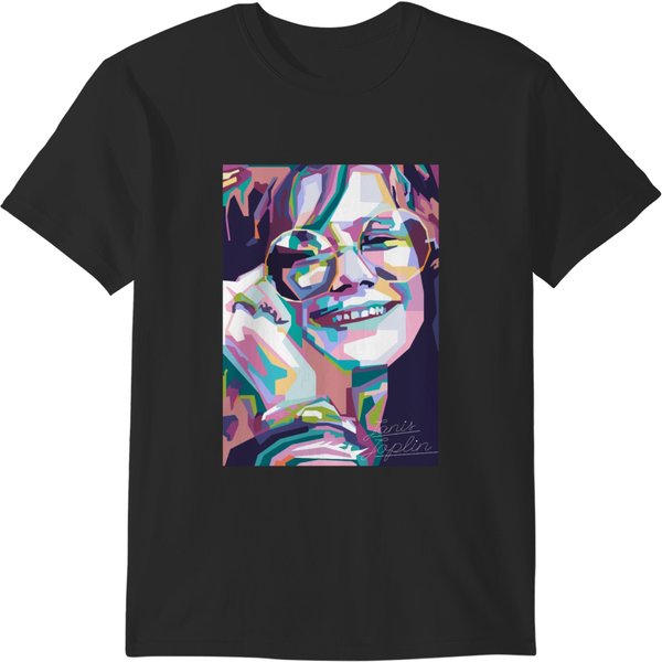 Abstract Janis Popart Joplin In Wpap T-Shirts-image