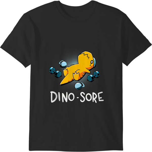 Dino Sore Funny Dinosaur Workout Gym Lifting Fitness T-Shirts-image