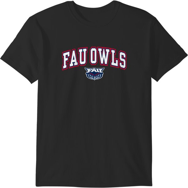 Florida Atlantic Owls Arch Over Black Sweatshirt T-Shirts-image