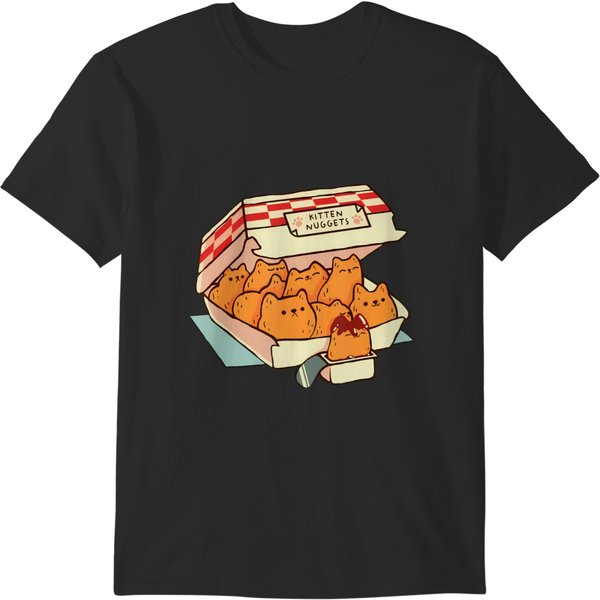 Kitten Nuggets T Kitten Nuggets Fast Food Cat Mom S T-Shirts-image