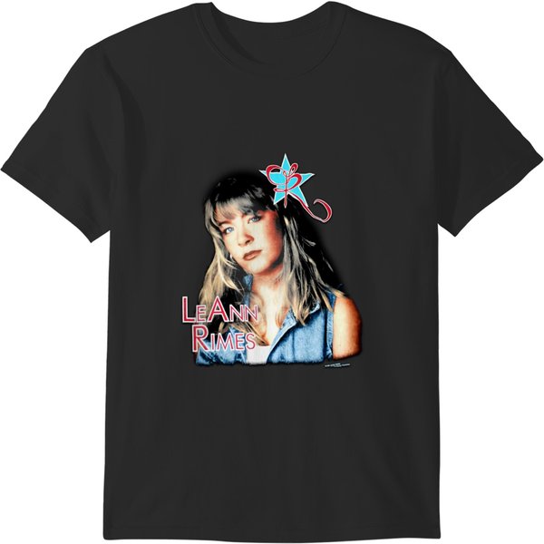 Buy 1996 Leann Rimes Vintage One Way Ticket (Because I Can) Era Blue Album Promo Classic 90'S Pop Country Music Concert Tour T-Shirt T-Shirts-image