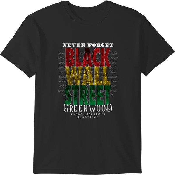 .Black Wall Street Greenwood Tulsa Oklahoma Black History Premium Scoop T-Shirts-image