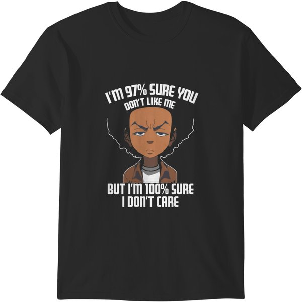 Huey Freeman I Don't Care The Boondocks Sitcom Quote Classic T-Shirts-image