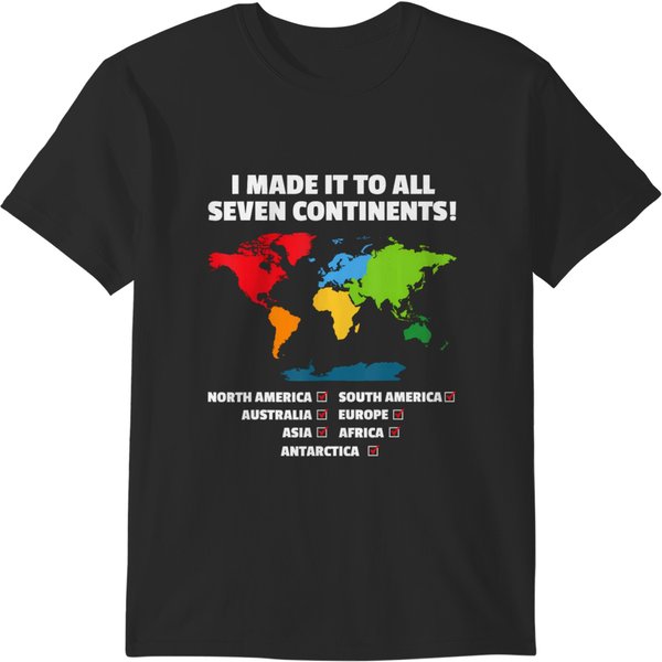 World Traveler Seven Continents 7 Continents Club White T-Shirts-image