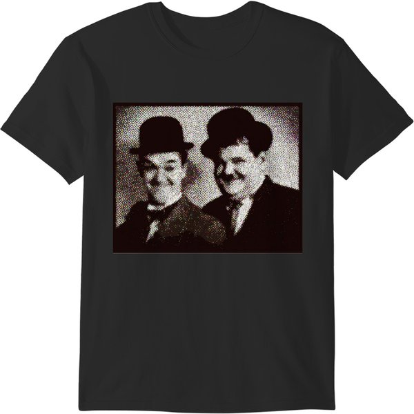 Laurel Hardyy Stylized Screenprint T-Shirts-image