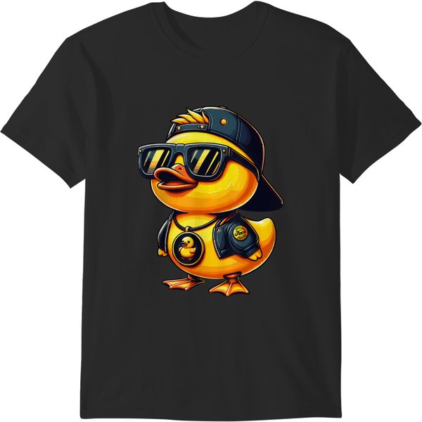 Cool Duck With Sunglasses Cap T-Shirts-image