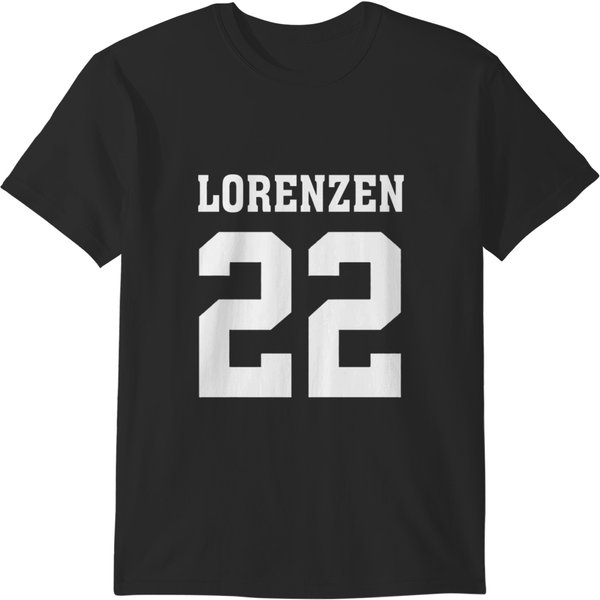 Lorenzen 22 Hefty-Lefty Legend Football College Jared 2 Sides T-Shirts-image