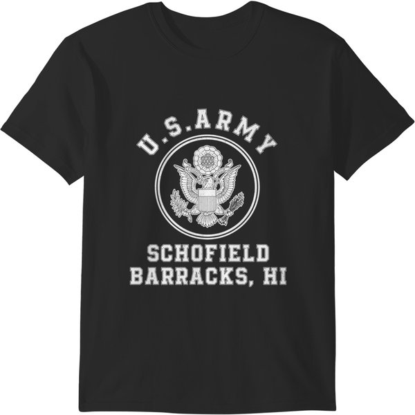 Schofield Barracks Hawaii Croatia Blackoutstealth Flag T-Shirts-image