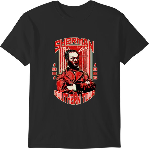 General Sherman - The Southern Tour Croatia Blackoutstealth Flag T-Shirts-image