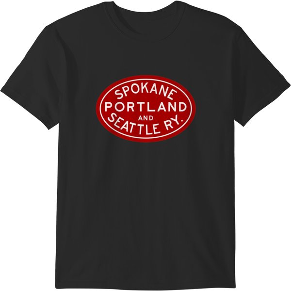 Vintage Spokane Portland And Seattle Railway Sticker T-Shirts-image