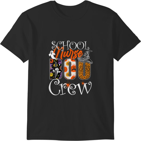 School Nurse Boo Crew Halloween School Nurse Party Costume T-Shirts-image
