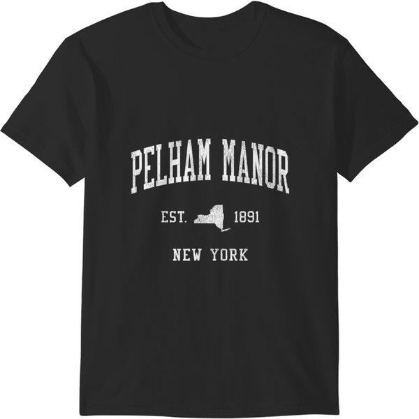 Pelham Manor Ny Vintage Athletic Sports Js01 T-Shirts-image