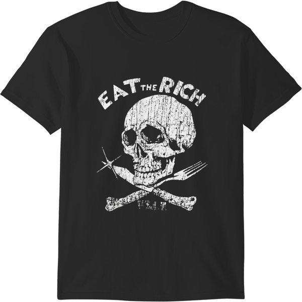 Vintage Eat The Rich 1978 Skull T-Shirts-image