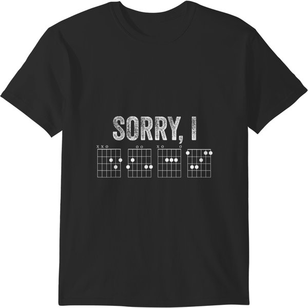 S Sorry Idgaf Message Guitar Chords Guitarist Vintage T-Shirts-image