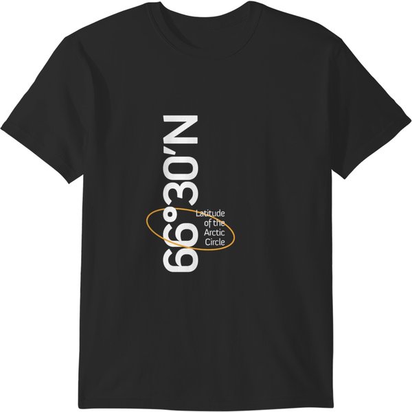 Arctic Circle Latitude - 66 Degrees North T-Shirts-image