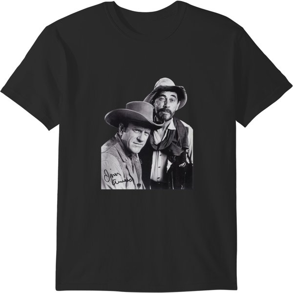 Gunsmoke Series James Arness And Matt Dillon T-Shirts-image