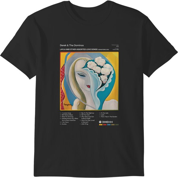 452 Derek The Dominos - Layla And Other Assorted Love Songs Tracklist Album T-Shirt T-Shirts-image