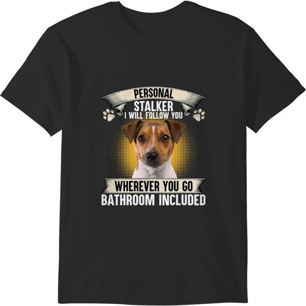 Dog Rat Terrier Personal Stalker I Will Follow You Rat Terrier Lovers T-Shirts-image