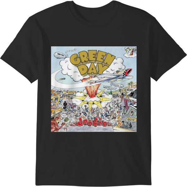 Green Stickers Day T-Shirts Greenday Dookie Album Cover T-Shirts-image