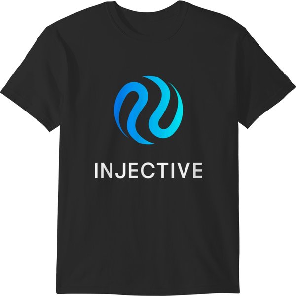 Injective Inj Crypto Altcoin Stacked Coloured Logo T-Shirts-image