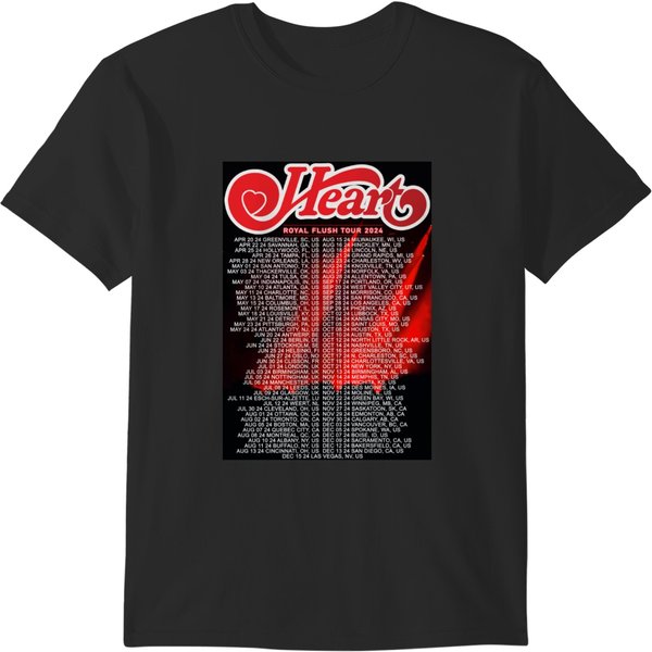 Heart Ann Wilson And Nancy Wilson Royal Flush Tour 2024 T-Shirts-image