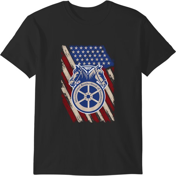 Teamsters Gift Union Worker Usa Flag 4Th Of July T-Shirts-image