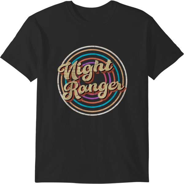 Vintage Circle Line Color Night Ranger T-Shirts-image