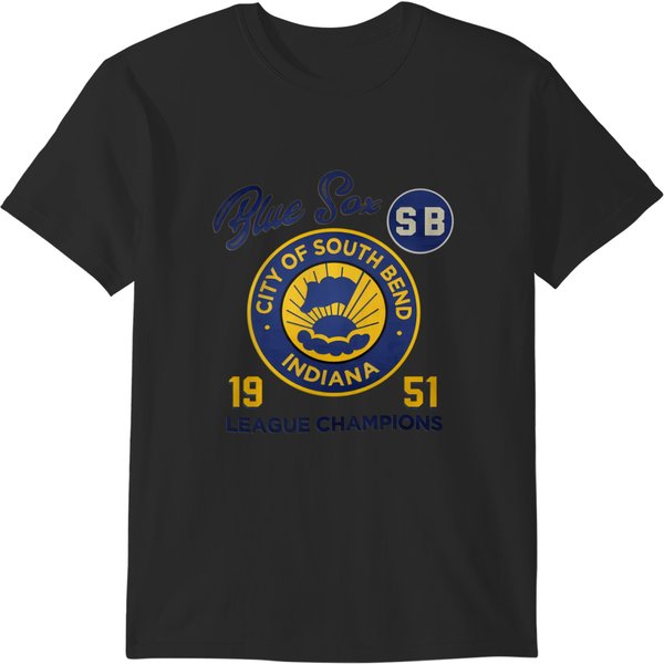 South Bend Blue Sox Aagpbl Patch T-Shirts-image
