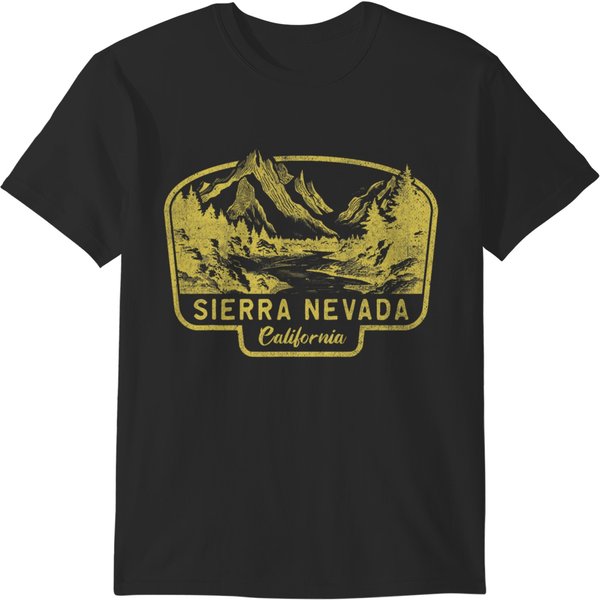 Sierra Nevada Mountains Californias Hiking Outdoors Vintage T-Shirts-image