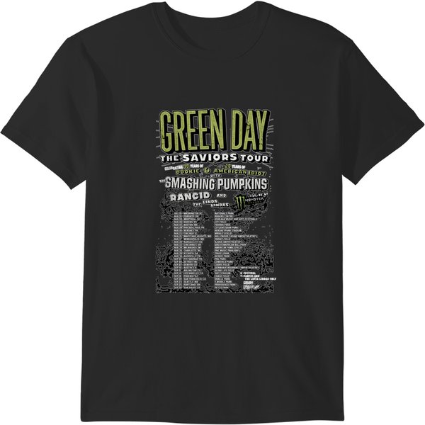 Green Day Band The Saviors 2024 Tour Concert T-Shirt-image