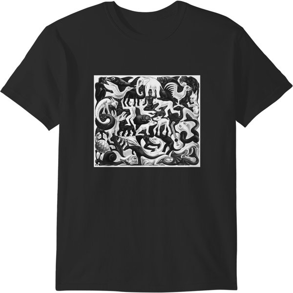 Mc Escher Animals T-Shirts-image