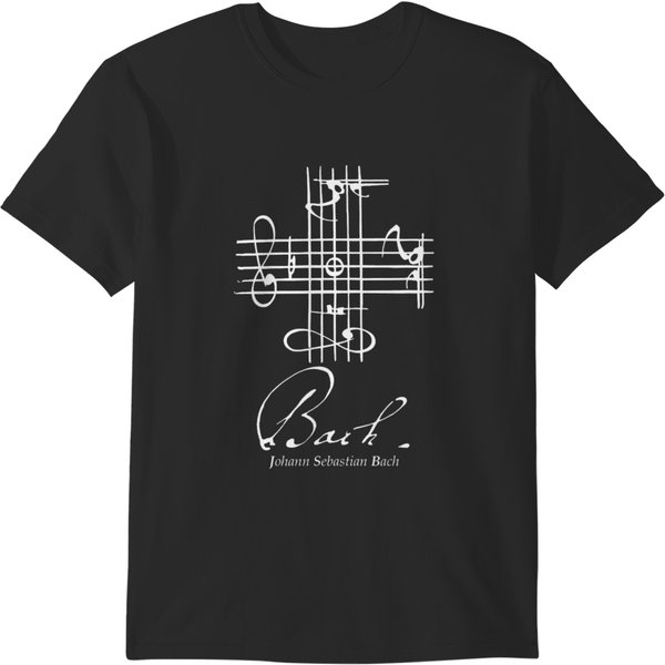 Bach Musical Signature Notation Music Classical T-Shirts-image