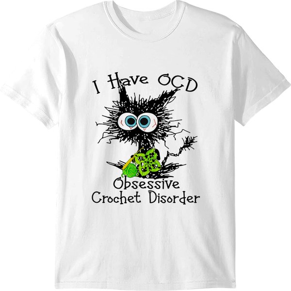 Funny I Have O.C.D Obsessive Crochet Disorder Cat Lover T-Shirts-image