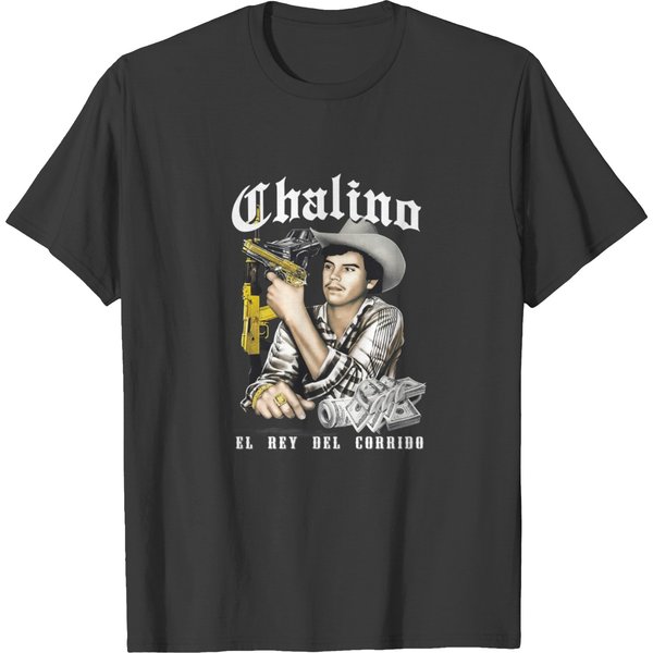 Chalino Sanchez El Rey Del Corrido T-shirt Classic In Black Cotton