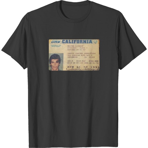 Chalino Sanchez California Drivers License Cdl Graphic White Tee Shirt T-shirt