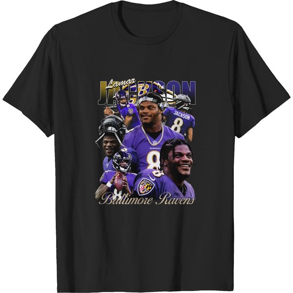 Vintage 90S Graphic Style Lamar Jackson Shirt, Lamar Jackson Shirt-image