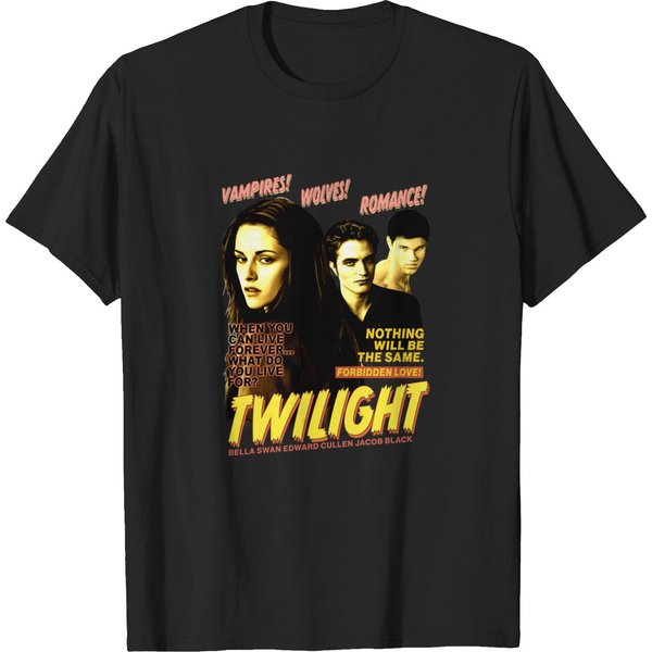 Twilight Saga T-Shirt, Vampire Wolf Romance Shirt, Graphic Tee, Ed And Bella Shirt-image