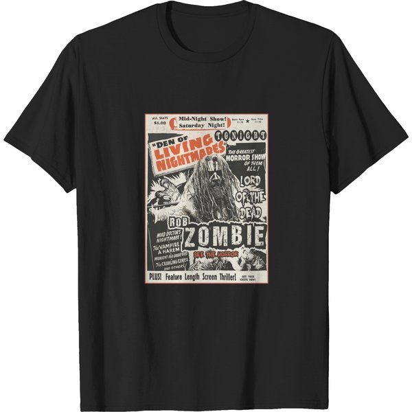 Rob Zombie Living Nightmares New White T-Shirt-image