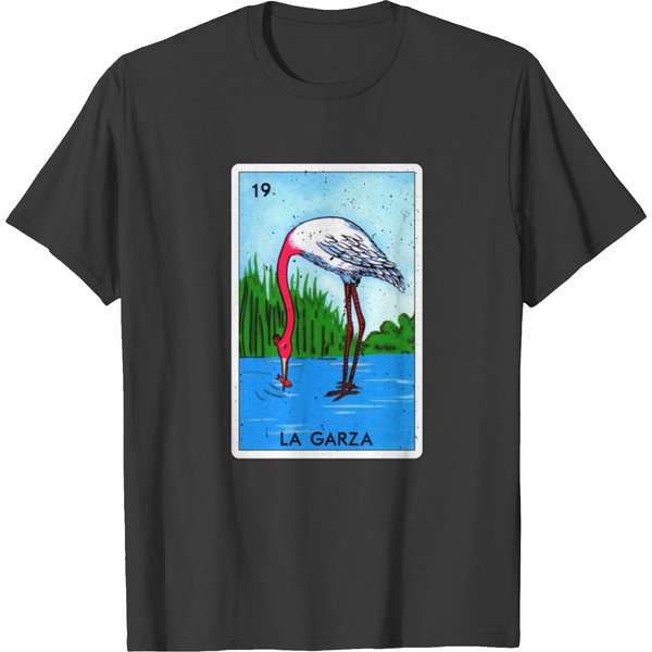 Loteria Mexicana Art - La Garza Lottery Gift - Mexican Lottery La Garza - La - T-Shirt-image