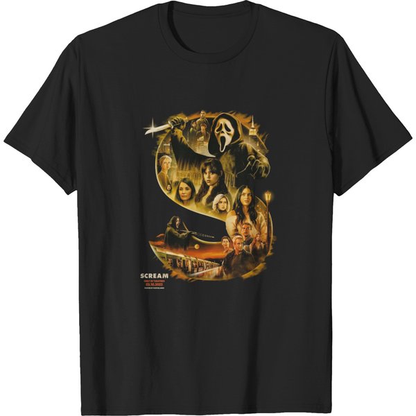 2023 Scream Vi Movie Poster T-Shirt - Ghostface Fan Gift-image