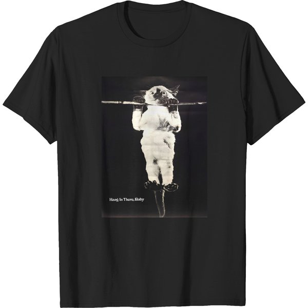 Hang In There Baby Original Poster, Cat Vintage Poster T Shirts-image