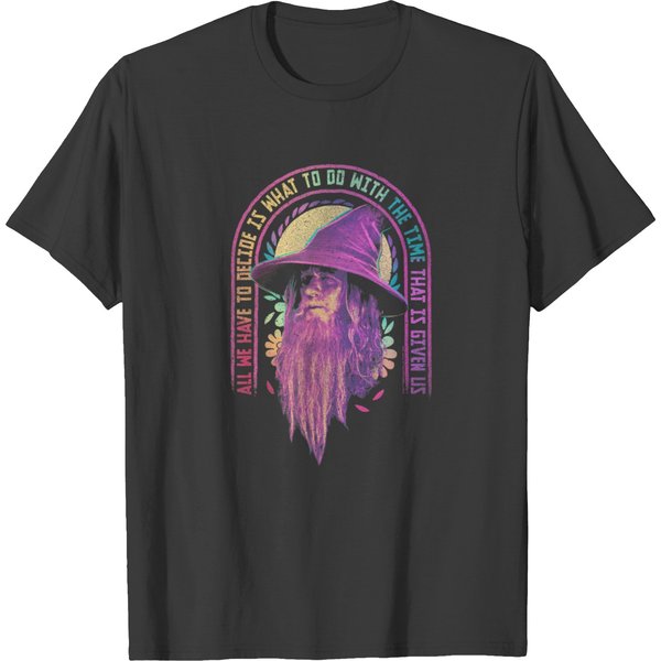 LóRd óF Thé RíNgs Gandalf Rainbow Quote T-Shirts-image