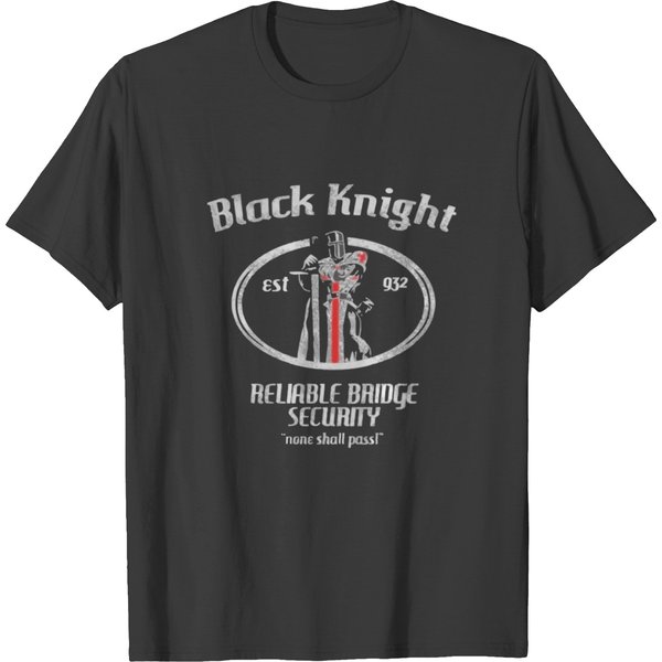 Black Knight None Shall Pass Monty Python And The Holy Grail T-Shirts-image