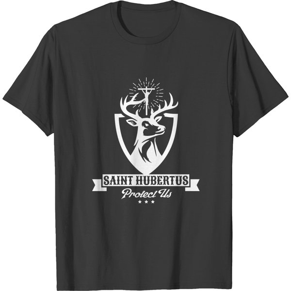 St. Hubertus Hubert Patron Saint Of Hunters Stag T Shirts-image