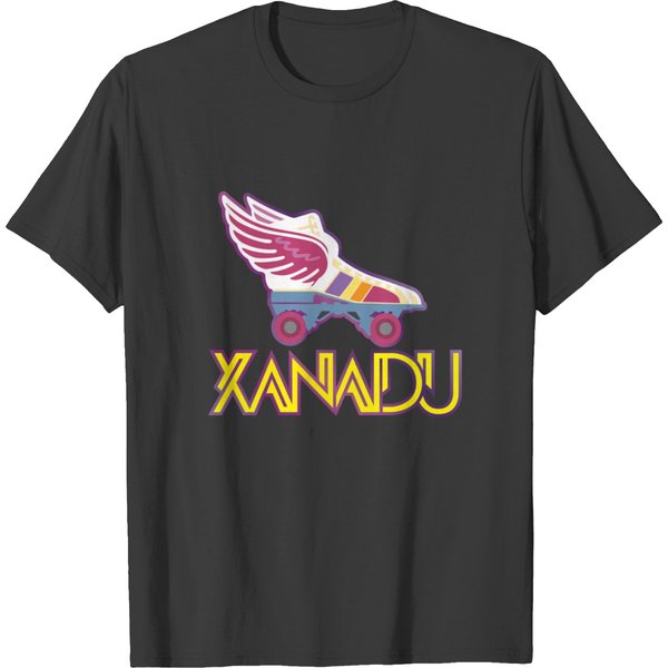 Colorful Xanadu 1980 Film Logotype With Winged Roller Skate134 T-Shirts-image