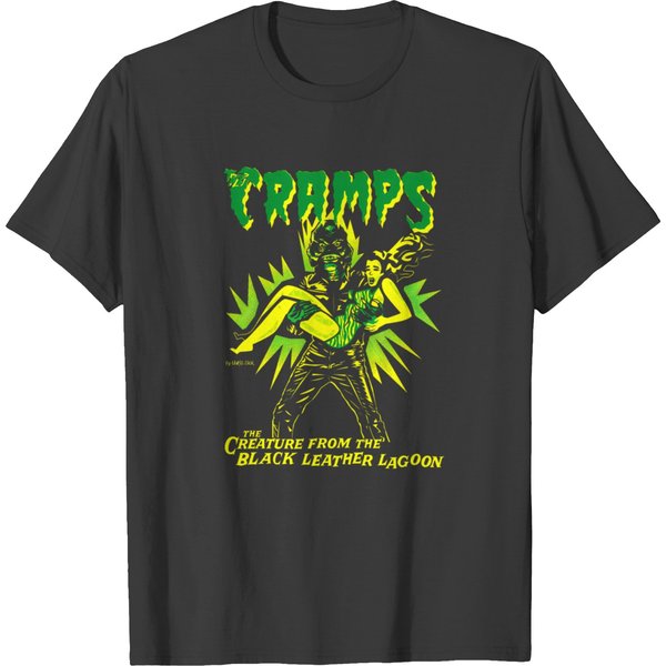 The Cramps Creature From Black Leather Lagoon Horror T-Shirts-image